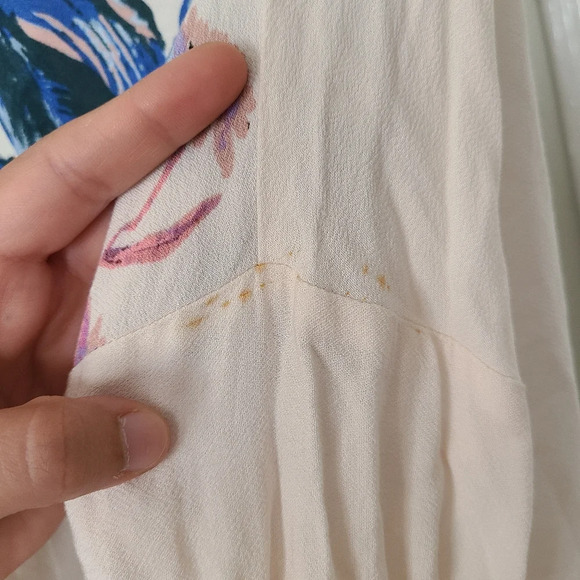 Free People Alabaster Combo Floral Long Sleeve Tunic Mini Dress Size Small - Picture 12 of 16